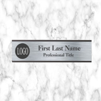 Porte-nom Pour Porte Panneau du logo couleur argent de la porte de bure