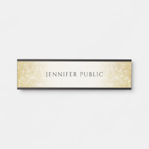 Porte-nom Pour Porte Parties scintillant d'or Élégant moderne Modèle gl