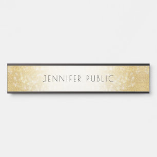 Porte-nom Pour Porte Parties scintillant Or tendance Simple Elegant Mod