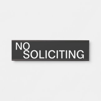 Porte-nom Pour Porte Pas de sollicitation