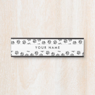 Porte-nom Pour Porte Patrouilles de Doodle, Paws de Chien, Paws de Chat