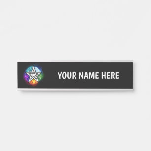 Porte-nom Pour Porte pentagramme du Wiccan