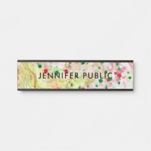 Porte-nom Pour Porte Personnaliser rose rouge jaune vert violet moderne