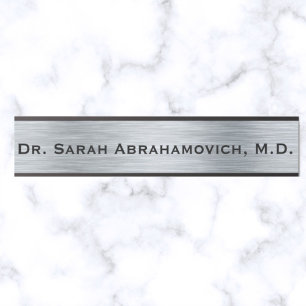 Porte-nom Pour Porte Porte du Docteur Argent Porte Signer Nom long
