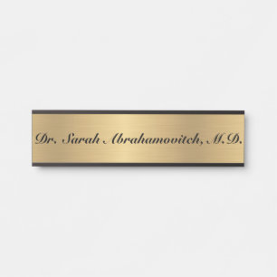 Porte-nom Pour Porte Porte du docteur Gold Doctor Panneau de la porte d
