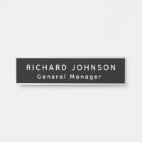 Professional Modern Black White Nom du bureau Titr