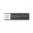 Professionnel, Noir Blanc Moderne Logo, Nom, Titre