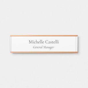 Porte-nom Pour Porte Professionnel Unique Classique Simple