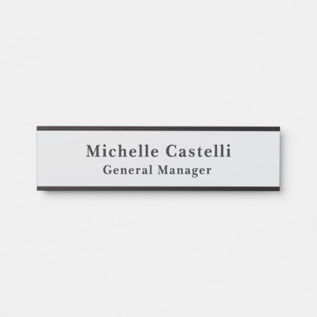 Porte-nom Pour Porte Professionnel Unique Classique Simple (Devant)