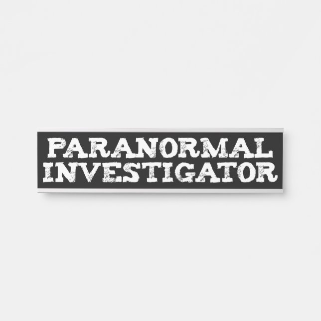 Porte-nom Pour Porte Recherche paranormale Chasse aux fantômes (Devant)