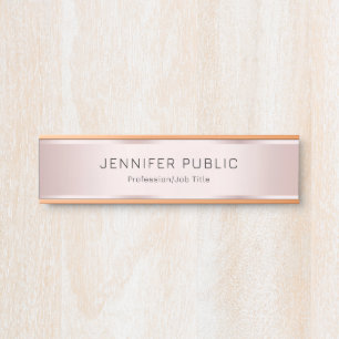 Porte-nom Pour Porte Rose professionnel moderne Gold Elegant Modèle