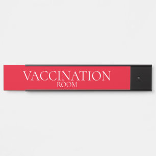 Porte-nom Pour Porte Salle De Vaccination À La Porte Arrière - plan Rou