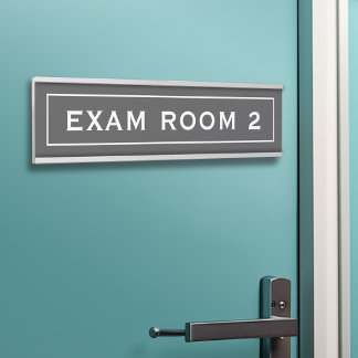 Porte-nom Pour Porte Salle d'examen blanc turquoise pour le cabinet de