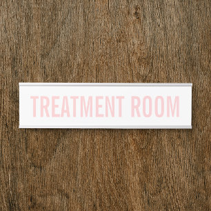 Porte-nom Pour Porte Salon de beauté rose et blanc féminin