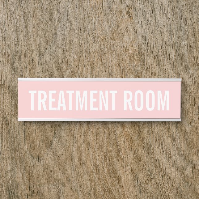 Porte-nom Pour Porte Salon de beauté rose vif féminin Salle de Spas (Feminine blush pink and white door sign)