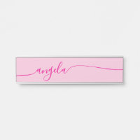 Signature de verre rose chaud