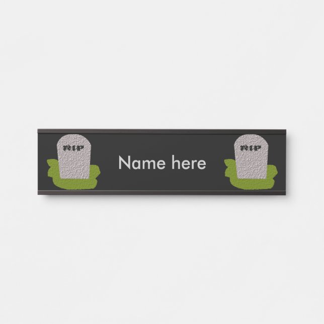 Porte-nom Pour Porte SIGNE DE POINTE PERSONNALISÉE DE PIÈCE Tombstone (Devant)