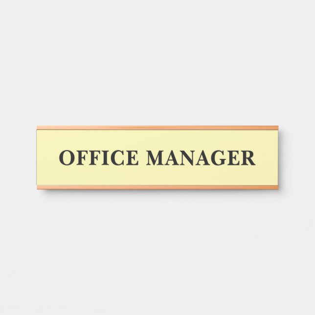 Porte-nom Pour Porte Signe de porte de bureau professionnel moderne (Devant)