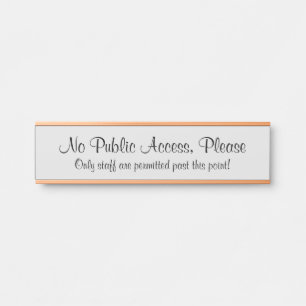 Porte-nom Pour Porte Signe "Pas d'accès public, s'il vous plaît"