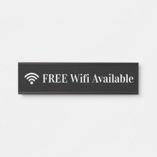 Porte-nom Pour Porte Signe Wifi Simple Disponible Avec Symbole Wifi