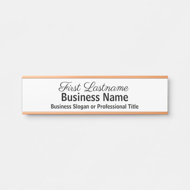 Porte-nom Pour Porte Signes de porte de bureau Classique Moderne Rose o (Devant)