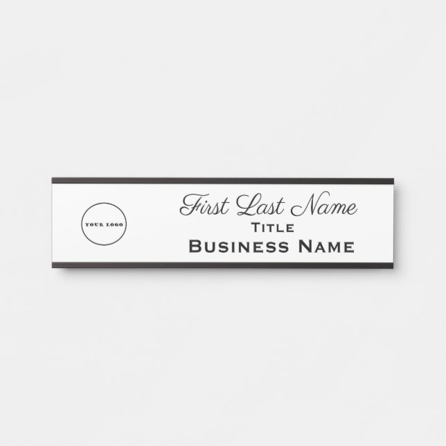 Porte-nom Pour Porte Signes de porte de bureau Logo Signal d'affaires (Devant)