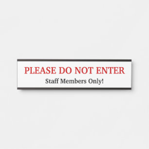 Porte-nom Pour Porte "S'IL VOUS PLAÎT NE PAS ENTRER" Signe de la porte