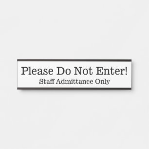 Porte-nom Pour Porte "S'Il Vous Plaît, N'Entrez Pas !"