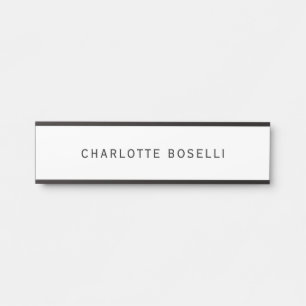 Porte-nom Pour Porte Simple minimaliste élégant classique professionnel