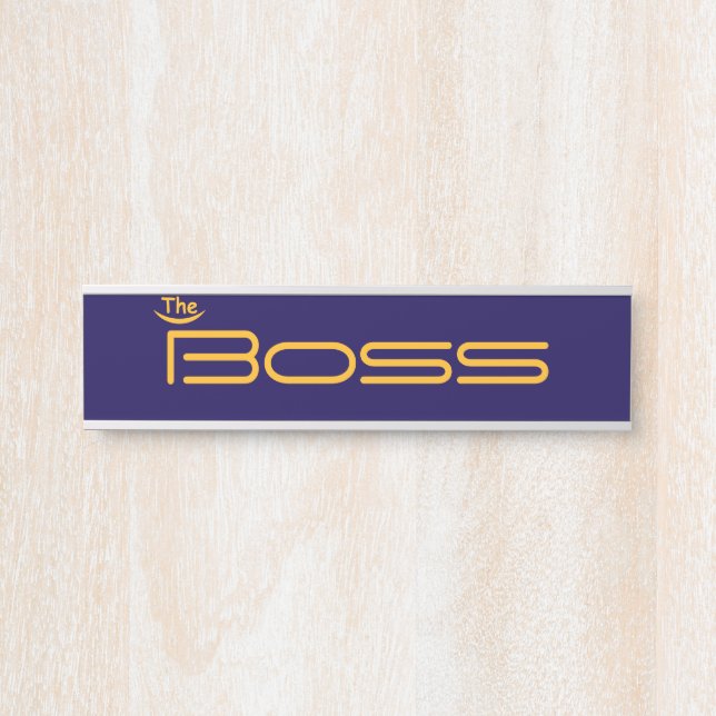 Porte-nom Pour Porte Style Gold Le BOSS (Devant)