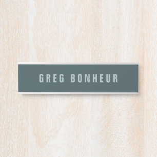 Porte-nom Pour Porte Style moderne Nom de recherche   gris bleu