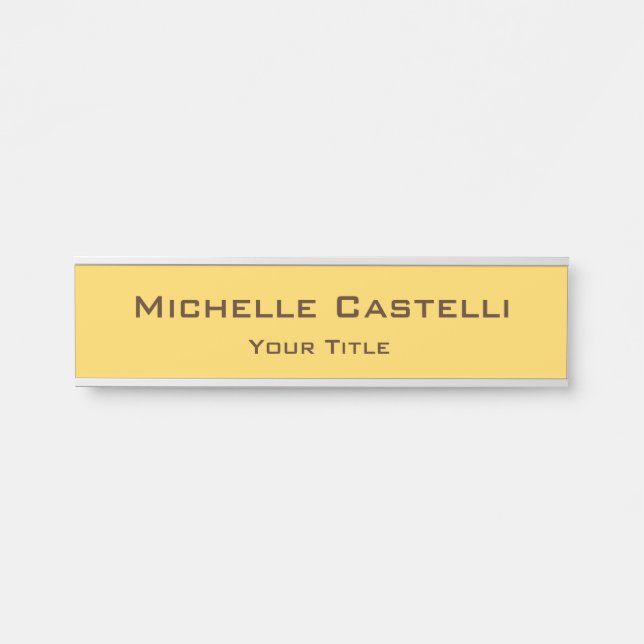 Porte-nom Pour Porte Unique professionnel classique simple (Devant)