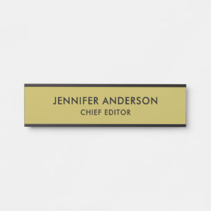 Porte-nom Pour Porte Vegas Gold Color Professional Classic Plain