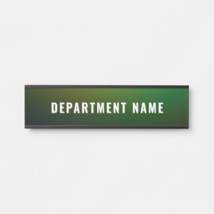 Porte-nom Pour Porte Vert Moderne Simple Nom du ministère Panneau de po