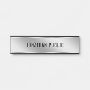 Porte-nom Pour Porte Votre texte personnalisé Élégant Moderne Simple Ar