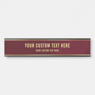 Porte-nom Pour Porte Votre Texte Personnalisé Ici Élégant Design Simple