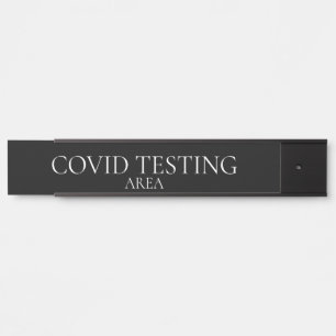 Porte-nom Pour Porte Zone De Test De Covid Dans Porte Arrière - plan No