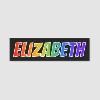 Prénom "ELIZABETH" : Coloration d'arc-en-ciel