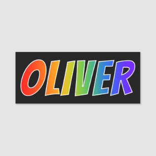Porte-nom Prénom "OLIVER" : Coloration d'arc-en-ciel