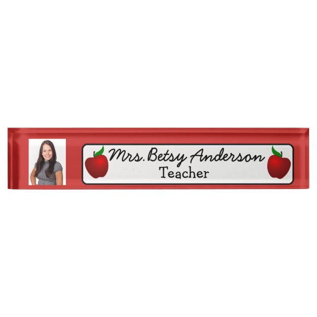 Porte-nom Professeur personnalisé de plaque d'identification (Devant)