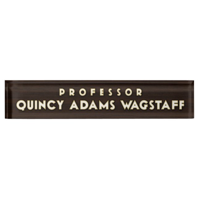 Porte-nom Professeur Wagstaff Desk Nameplate (Devant)
