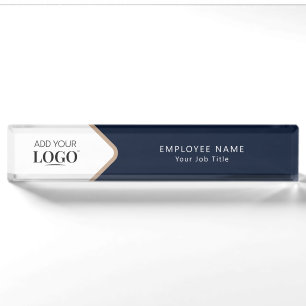 Porte-nom Professionnel d'entreprise Moderne Élégant Employé