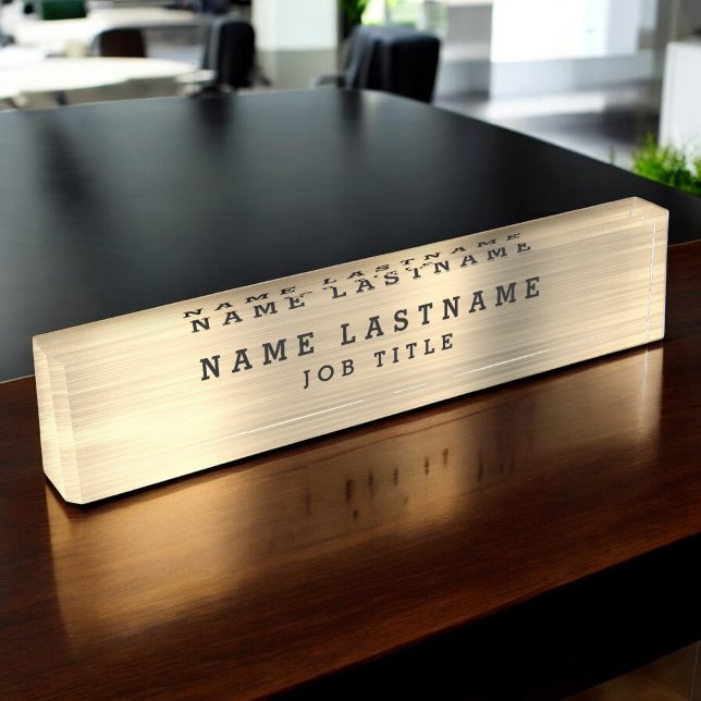 Porte-nom Professionnel élégant Gold Classy Business (Créateur téléchargé)