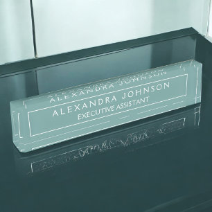 Porte-nom Professionnel et moderne Green Pastel