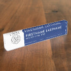Professionnel, Moderne Bleu Blanc Logo, Nom, Titre