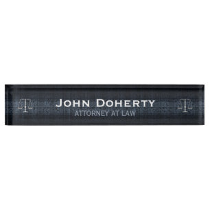 Porte-nom PROPRIÉTAIRE PERSONNALISÉ À LA LAW Desk Name Plate