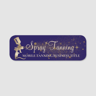 Porte-nom Pulvérisateur Girl Tanning Airbrush marine