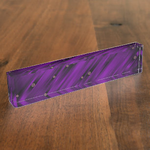 Porte-nom purple,modern pattern