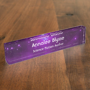 Porte-nom Purple Pleiades Auteur Sci Fi