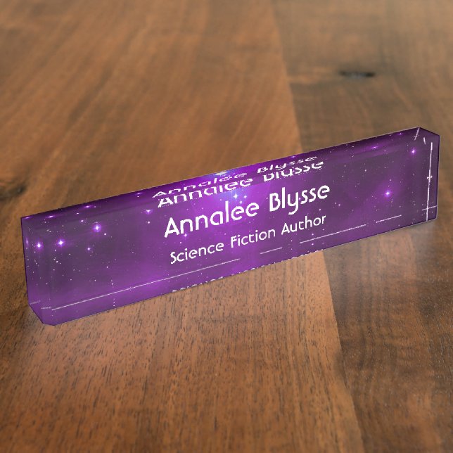 Porte-nom Purple Pleiades Auteur Sci Fi (Taille)